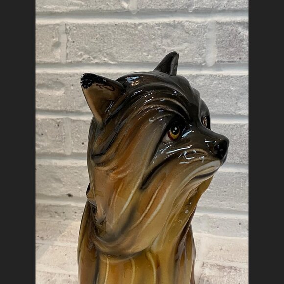 Yorkshire Terrier Figurine - Large Vintage Porcelain - Hand Painted in Italy - Picture 4 of 10